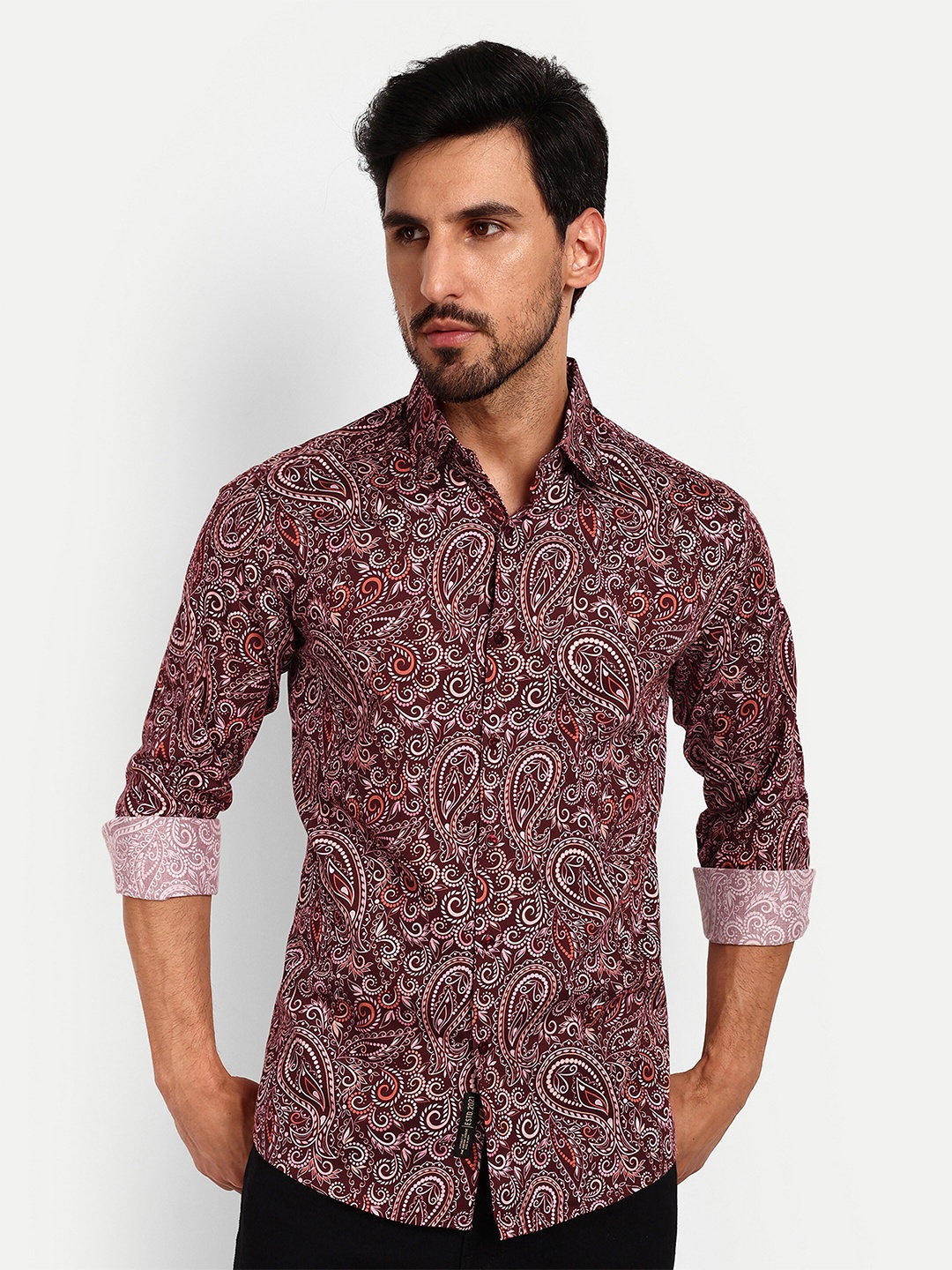 Urban Scissors India Slim Fit Ethnic Motifs Printed Pure Cotton Casual Shirt, Maroon
Urban Scissors India Slim Fit Ethnic Motifs Printed Pure Cotton Casual Shirt, Maroon