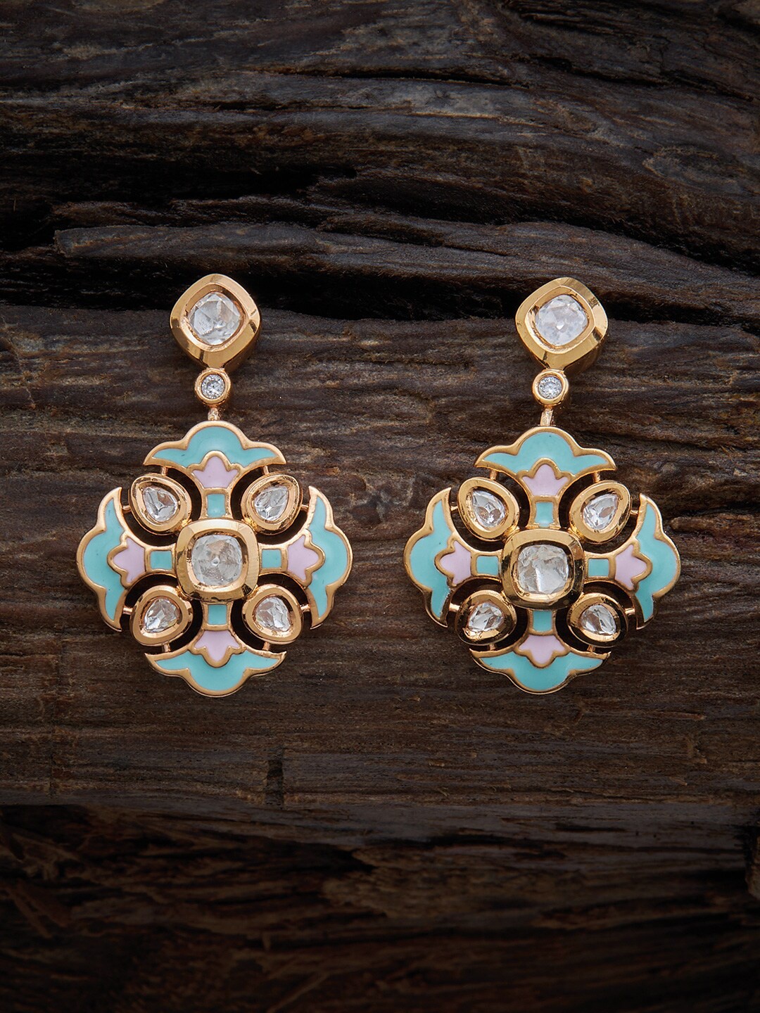 Kushal's Fashion Jewellery Rhodium-Plated CZ Stone Studded Contemporary Drop Earrings, Gold
Kushal's Fashion Jewellery Rhodium-Plated CZ Stone Studded Contemporary Drop Earrings, Gold