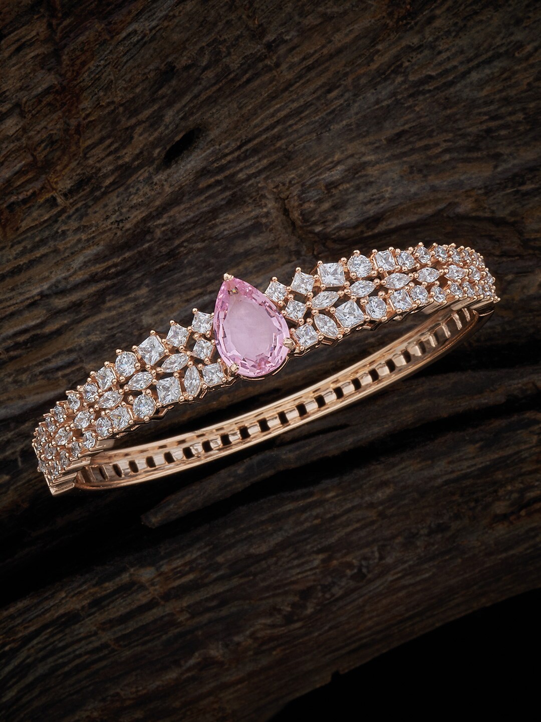 Kushal's Fashion Jewellery Rose Gold-Plated Cubic Zirconia Bangle-Style Bracelet
Kushal's Fashion Jewellery Rose Gold-Plated Cubic Zirconia Bangle-Style Bracelet