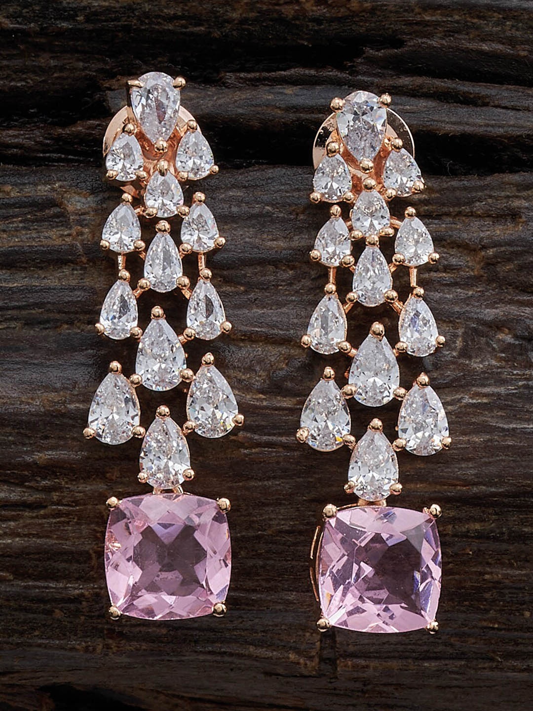Kushal's Fashion Jewellery Rose Gold-Plated Cubic Zirconia Contemporary Drop Earrings, Pink
Kushal's Fashion Jewellery Rose Gold-Plated Cubic Zirconia Contemporary Drop Earrings, Pink