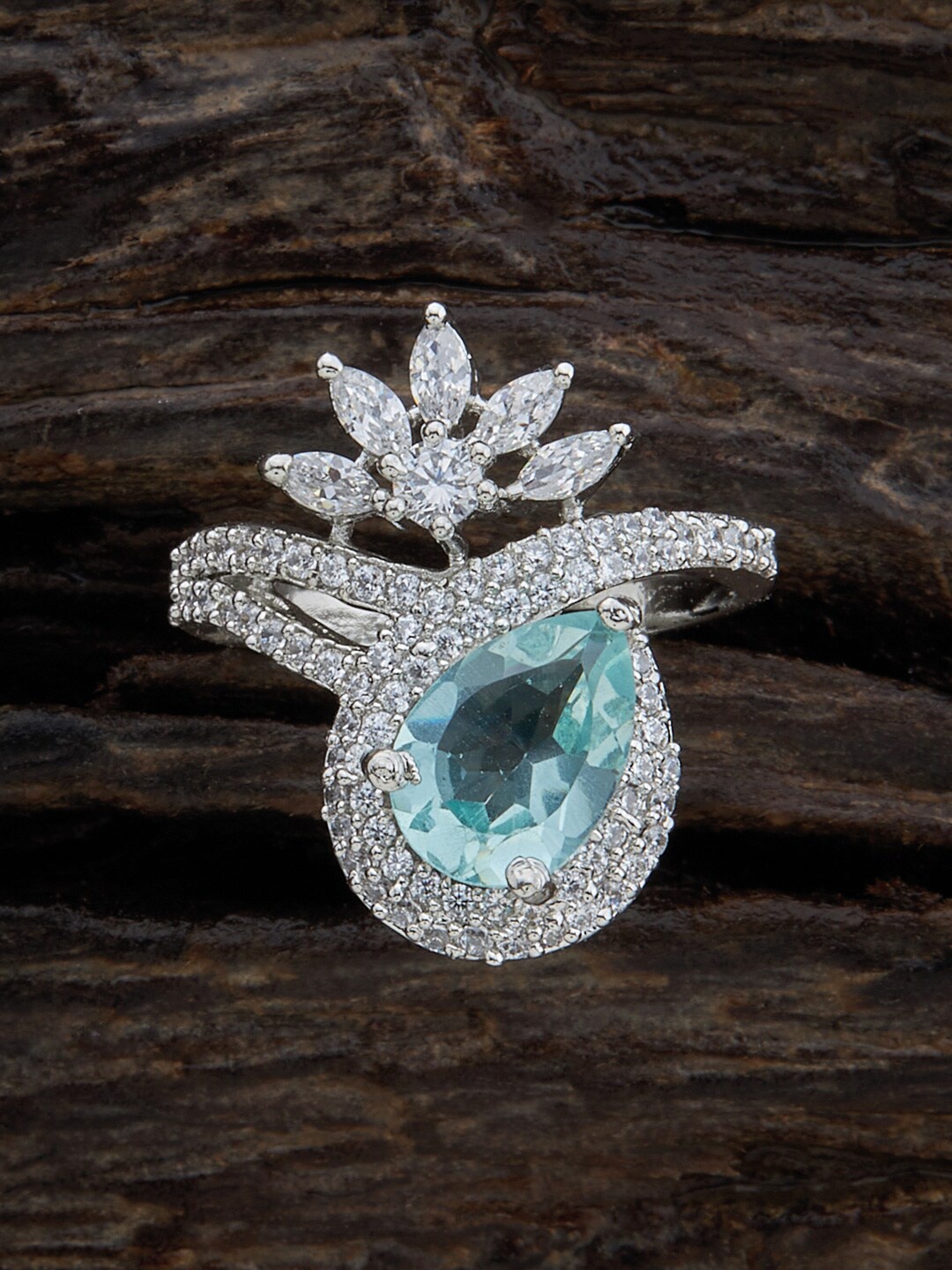Kushal's Fashion Jewellery Rhodium-Plated Zircon-Studded Adjustable Finger Ring, Silver
Kushal's Fashion Jewellery Rhodium-Plated Zircon-Studded Adjustable Finger Ring, Silver