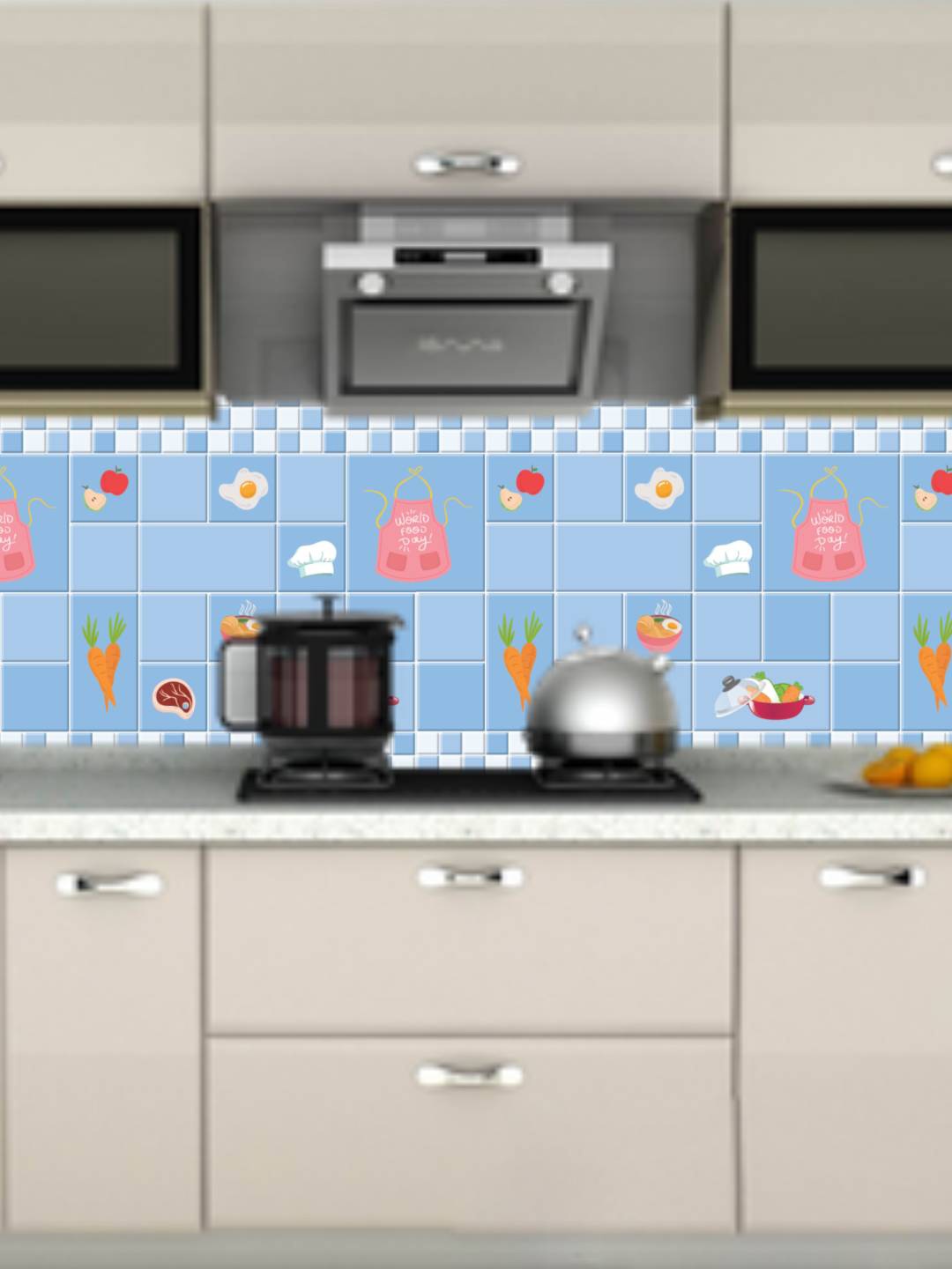 Jaamso Royals Vegetable Printed Self-Adhesive Water Proof Kitchen Wall Sticker, Blue
Jaamso Royals Vegetable Printed Self-Adhesive Water Proof Kitchen Wall Sticker, Blue
