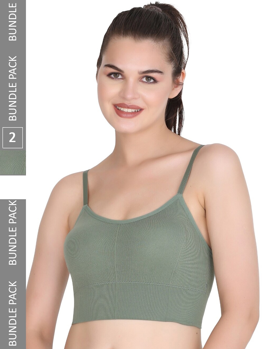 MYSHA Pack Of 2 Full Coverage Lightly Padded Seamless Workout Bra With All Day Comfort, Green
MYSHA Pack Of 2 Full Coverage Lightly Padded Seamless Workout Bra With All Day Comfort, Green