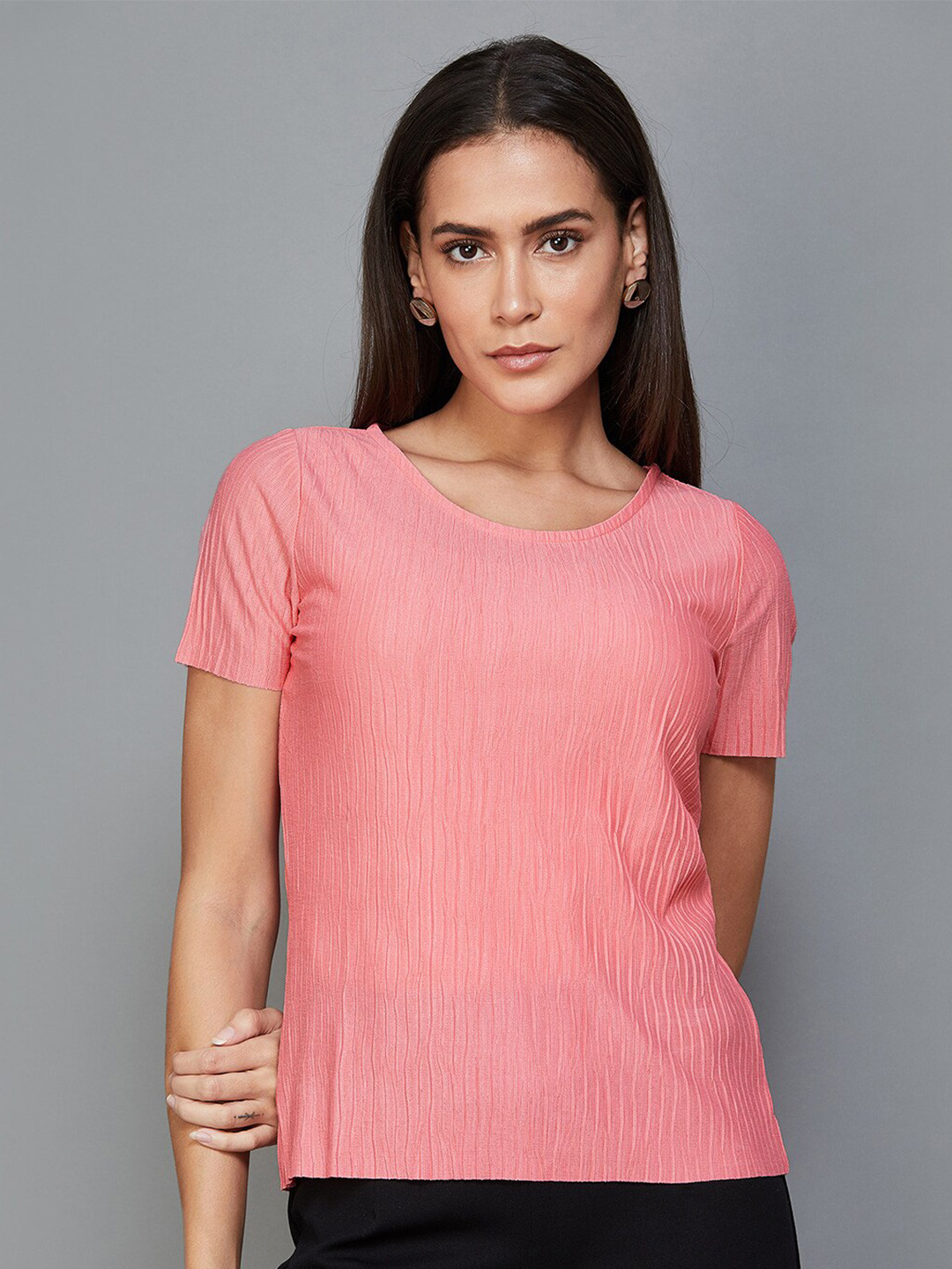 CODE by Lifestyle Self Design Round Neck Casual Top, Pink
CODE by Lifestyle Self Design Round Neck Casual Top, Pink
