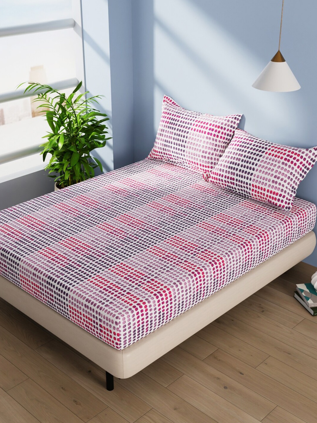 BIANCA Serina Purple & Pink Printed Cotton 144 TC Queen Bedsheet with 2 Pillow Covers
BIANCA Serina Purple & Pink Printed Cotton 144 TC Queen Bedsheet with 2 Pillow Covers
