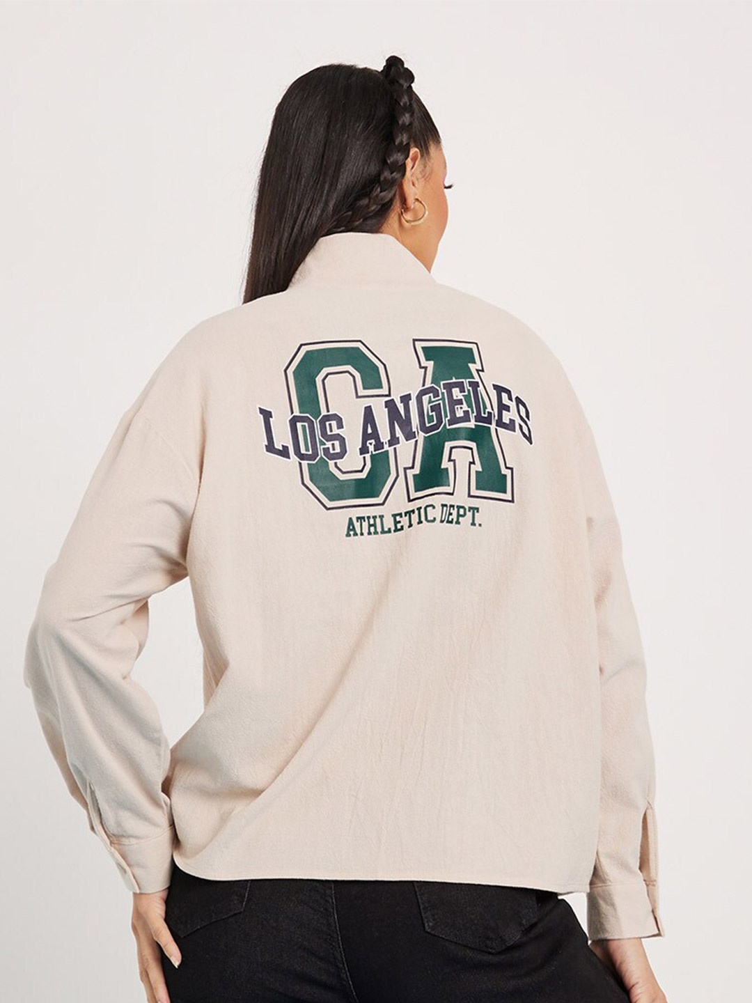 Styli Typography Printed Oversized Drop Shoulder Sleeves Casual Cotton Shirt, Off white
Styli Typography Printed Oversized Drop Shoulder Sleeves Casual Cotton Shirt, Off white