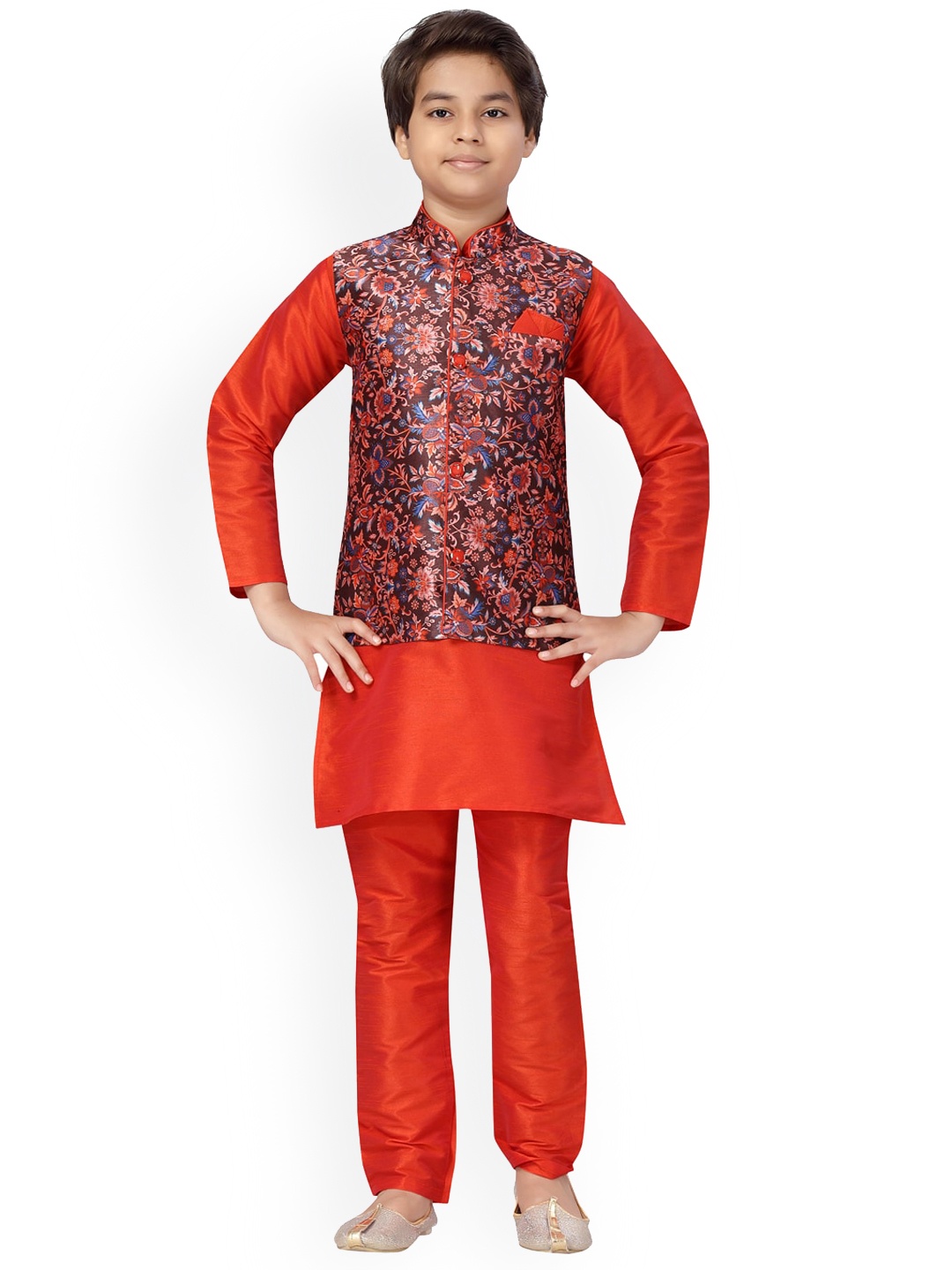 BAESD Boys Mandarin Collar Pure Cotton Straight Kurta With Pyjamas & Nehru jacket, Red
BAESD Boys Mandarin Collar Pure Cotton Straight Kurta With Pyjamas & Nehru jacket, Red