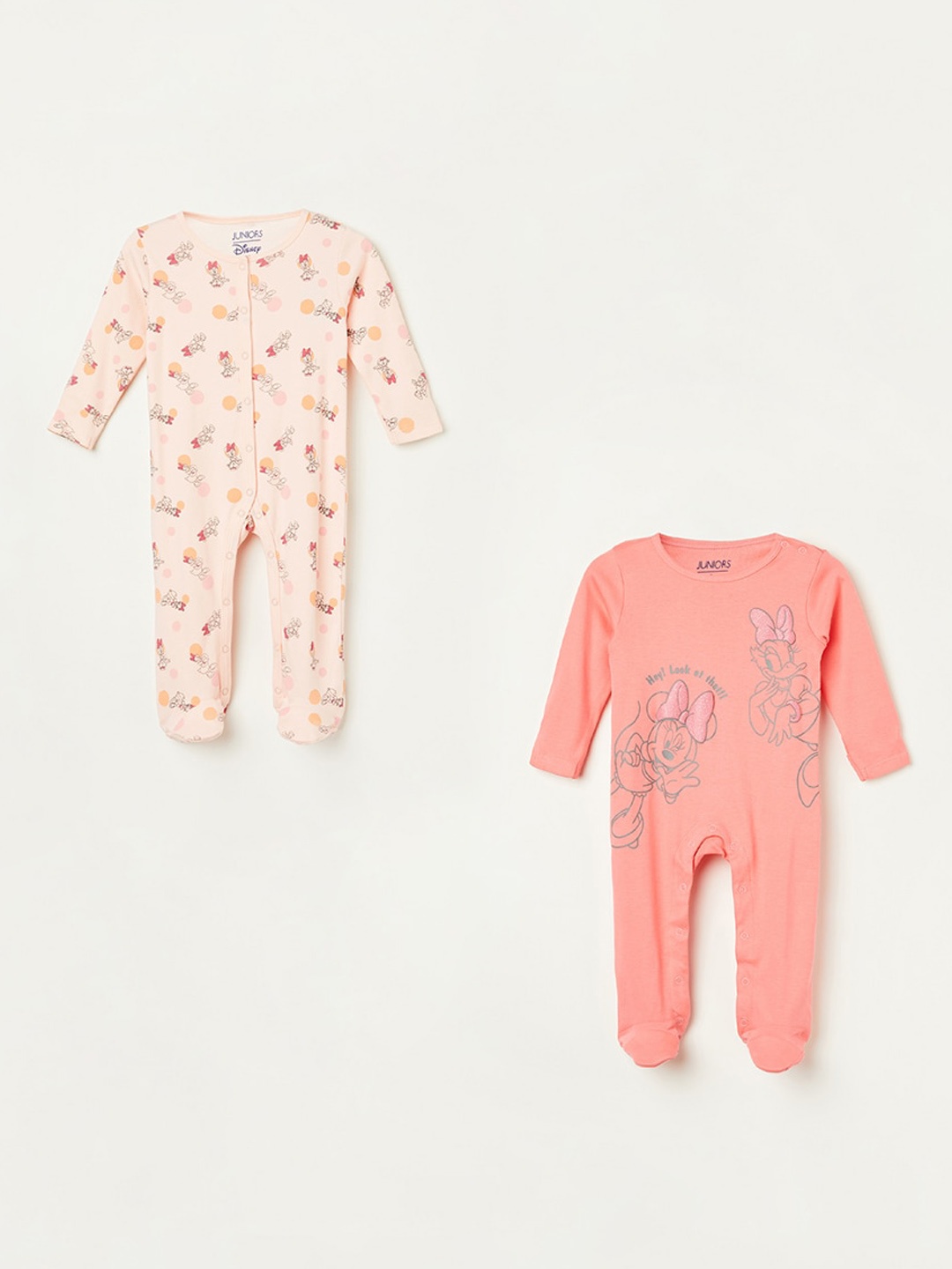 Juniors by Lifestyle Infants Girls Pack of 2 Minnie & Daisy Printed Pure Cotton Sleepsuits, Pink
Juniors by Lifestyle Infants Girls Pack of 2 Minnie & Daisy Printed Pure Cotton Sleepsuits, Pink