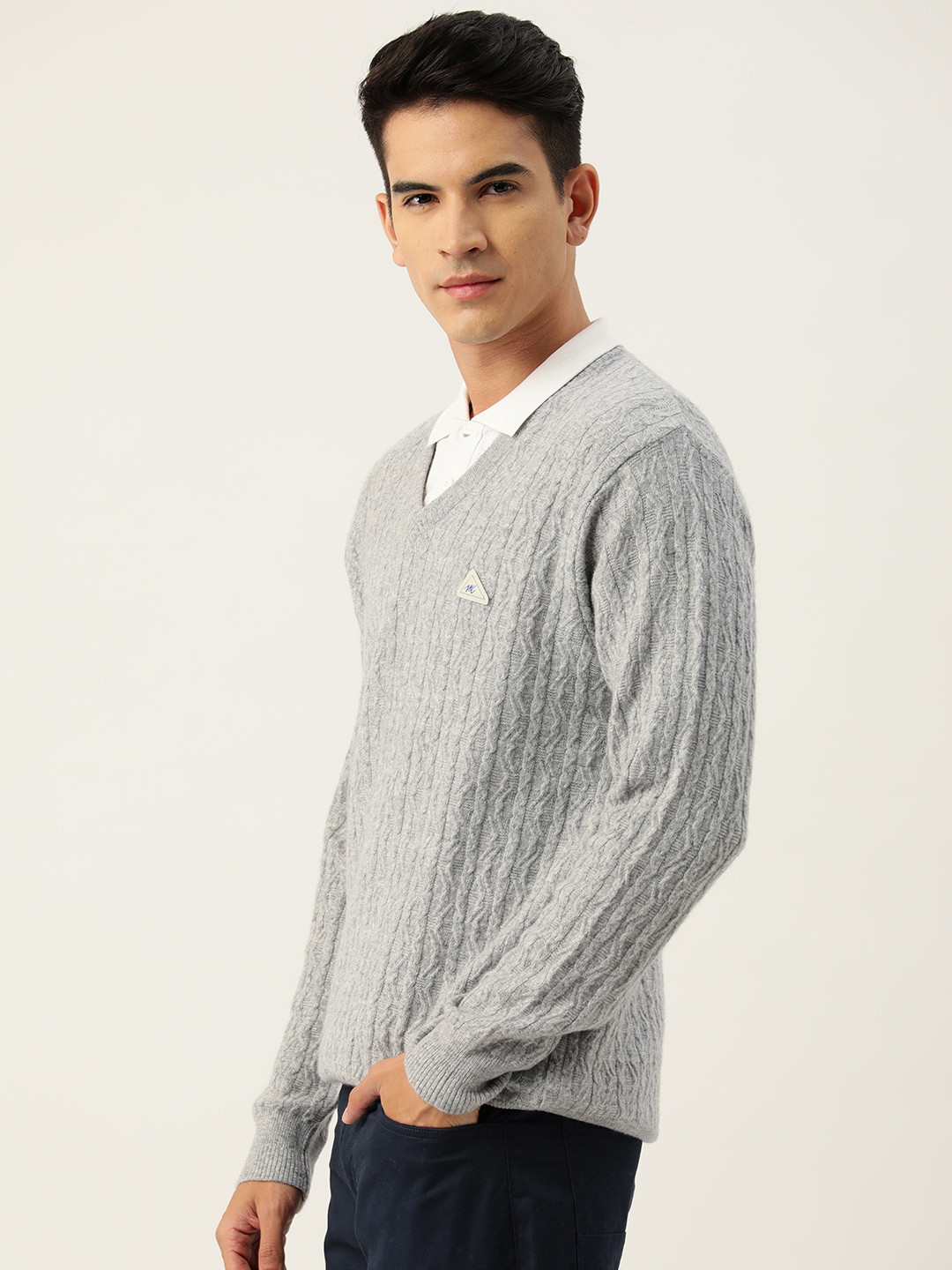 Monte Carlo Self Design Woollen Pullover, Grey
Monte Carlo Self Design Woollen Pullover, Grey
