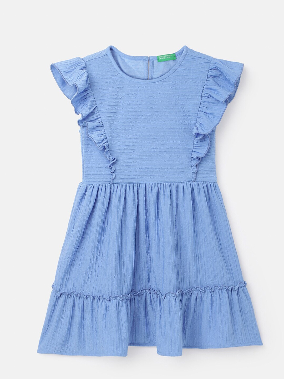 United Colors of Benetton Girls Flutter Sleeves Gathered or Pleated Fit and Flare Dress, Blue
United Colors of Benetton Girls Flutter Sleeves Gathered or Pleated Fit and Flare Dress, Blue