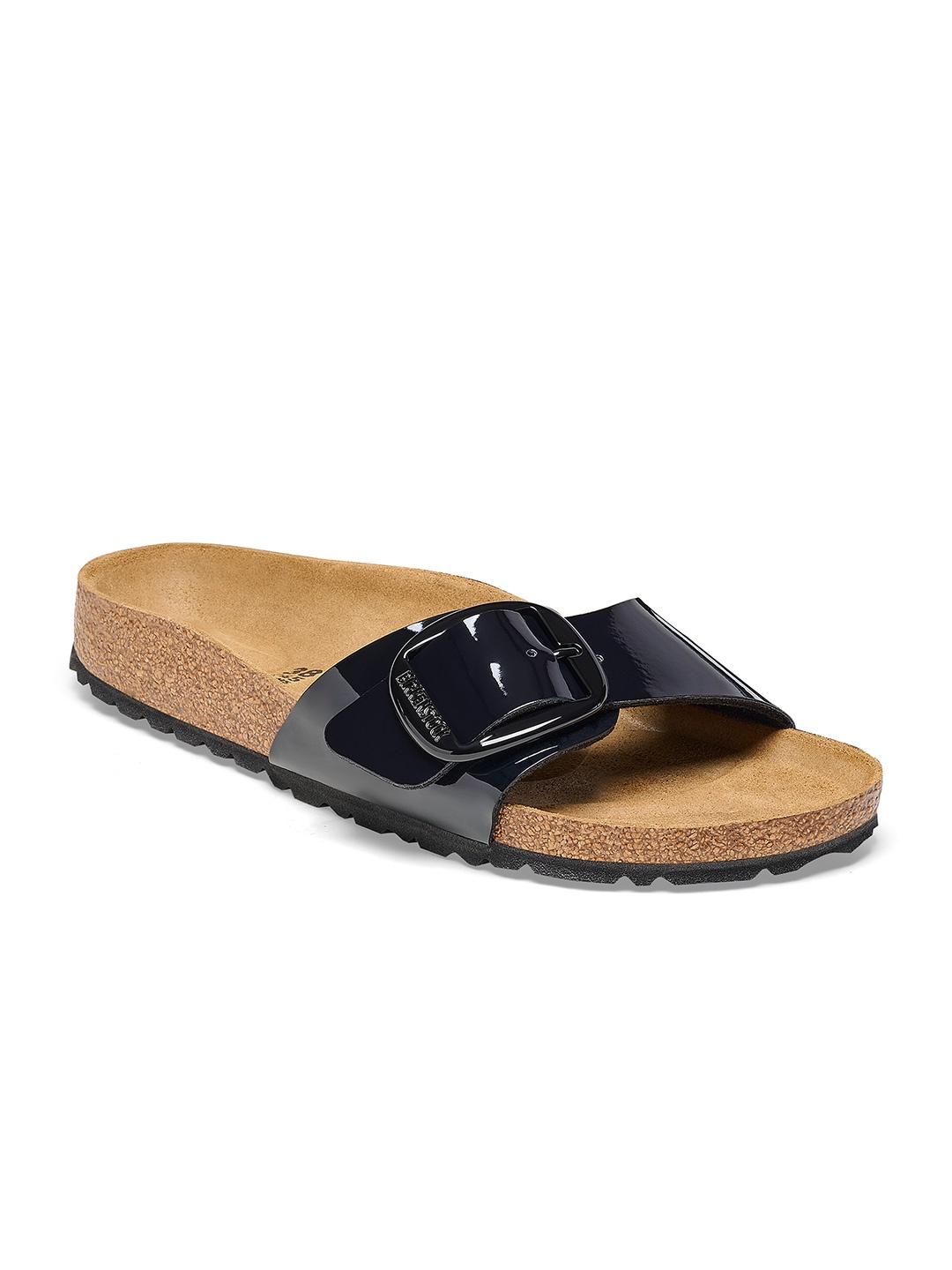 Birkenstock Madrid Big Buckle Birko-Flor Patent Narrow Width One strap Open Toe Flats, Black
Birkenstock Madrid Big Buckle Birko-Flor Patent Narrow Width One strap Open Toe Flats, Black