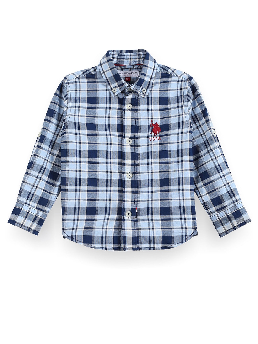 U.S. Polo Assn. Kids Boys Classic Oxford Tartan Checks Spread Collar Cotton Casual Shirt, Blue
U.S. Polo Assn. Kids Boys Classic Oxford Tartan Checks Spread Collar Cotton Casual Shirt, Blue