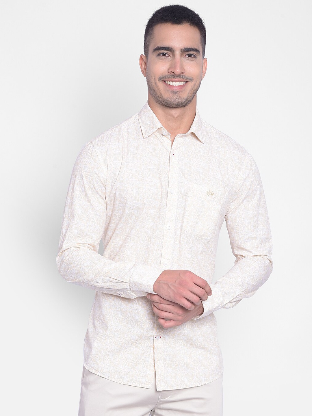 Crimsoune Club Slim Fit Opaque Tropical Printed Pure Cotton Casual Shirt, Cream
Crimsoune Club Slim Fit Opaque Tropical Printed Pure Cotton Casual Shirt, Cream