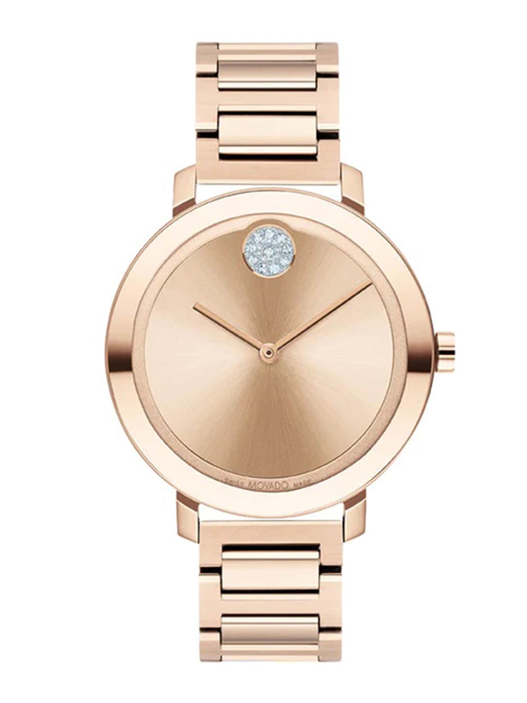 MOVADO Women Brass Embellished Dial & Bracelet Style Reset Time Analogue Watch 3600824, Rose gold
MOVADO Women Brass Embellished Dial & Bracelet Style Reset Time Analogue Watch 3600824, Rose gold