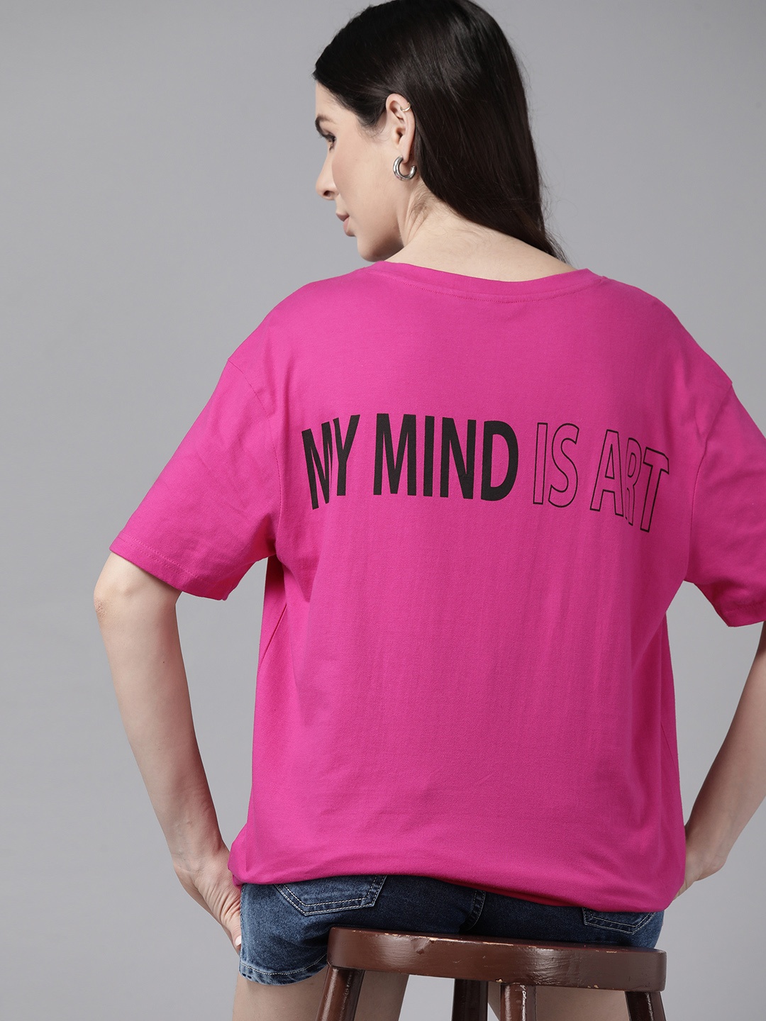 Roadster Women Typography Printed Drop-Shoulder Sleeves Pure Cotton T-shirt, Fuchsia
Roadster Women Typography Printed Drop-Shoulder Sleeves Pure Cotton T-shirt, Fuchsia