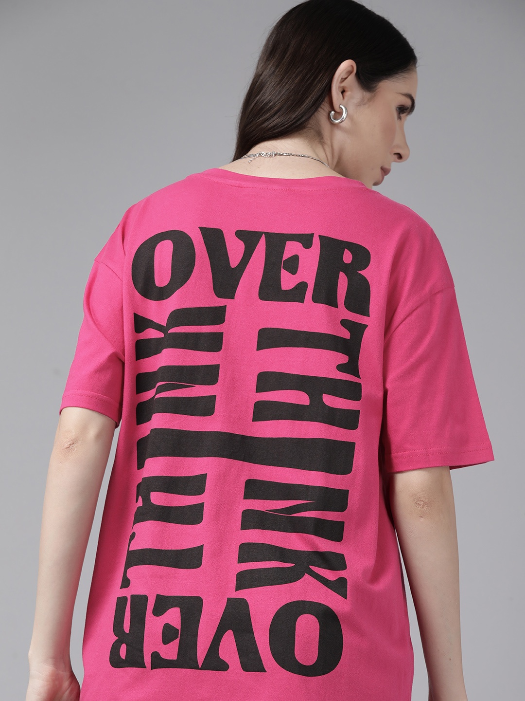 Roadster Women Typography Printed Drop-Shoulder Sleeves Pure Cotton T-shirt, Fuchsia
Roadster Women Typography Printed Drop-Shoulder Sleeves Pure Cotton T-shirt, Fuchsia