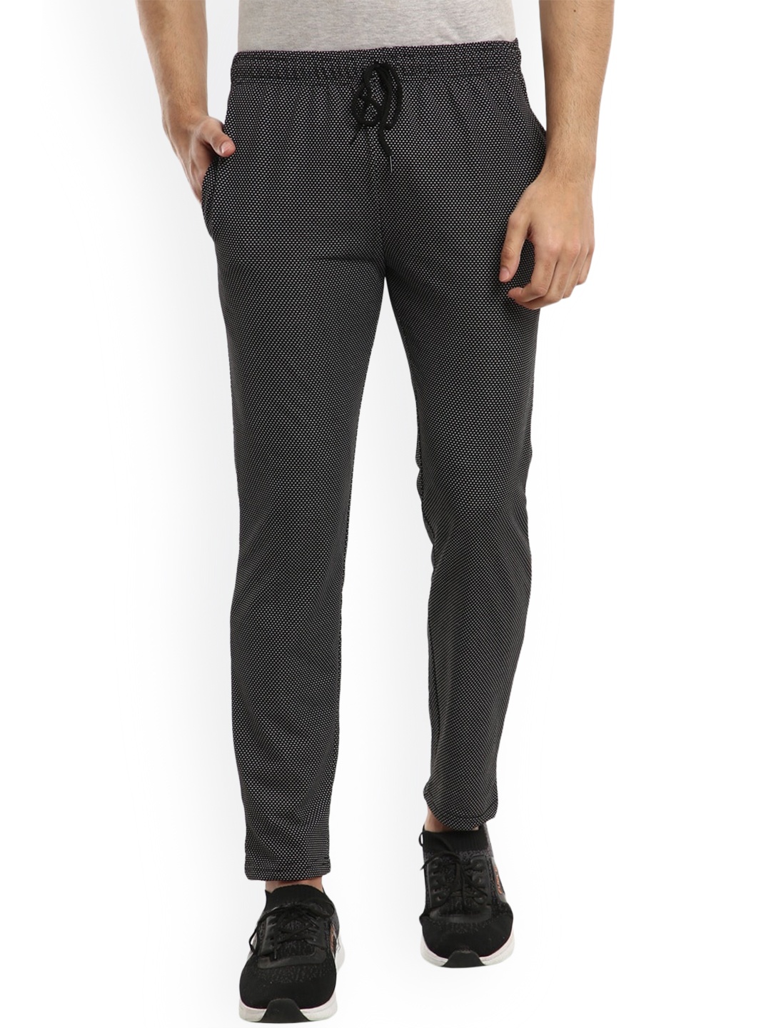 V-Mart Men Self-designed Track Pants, Black
