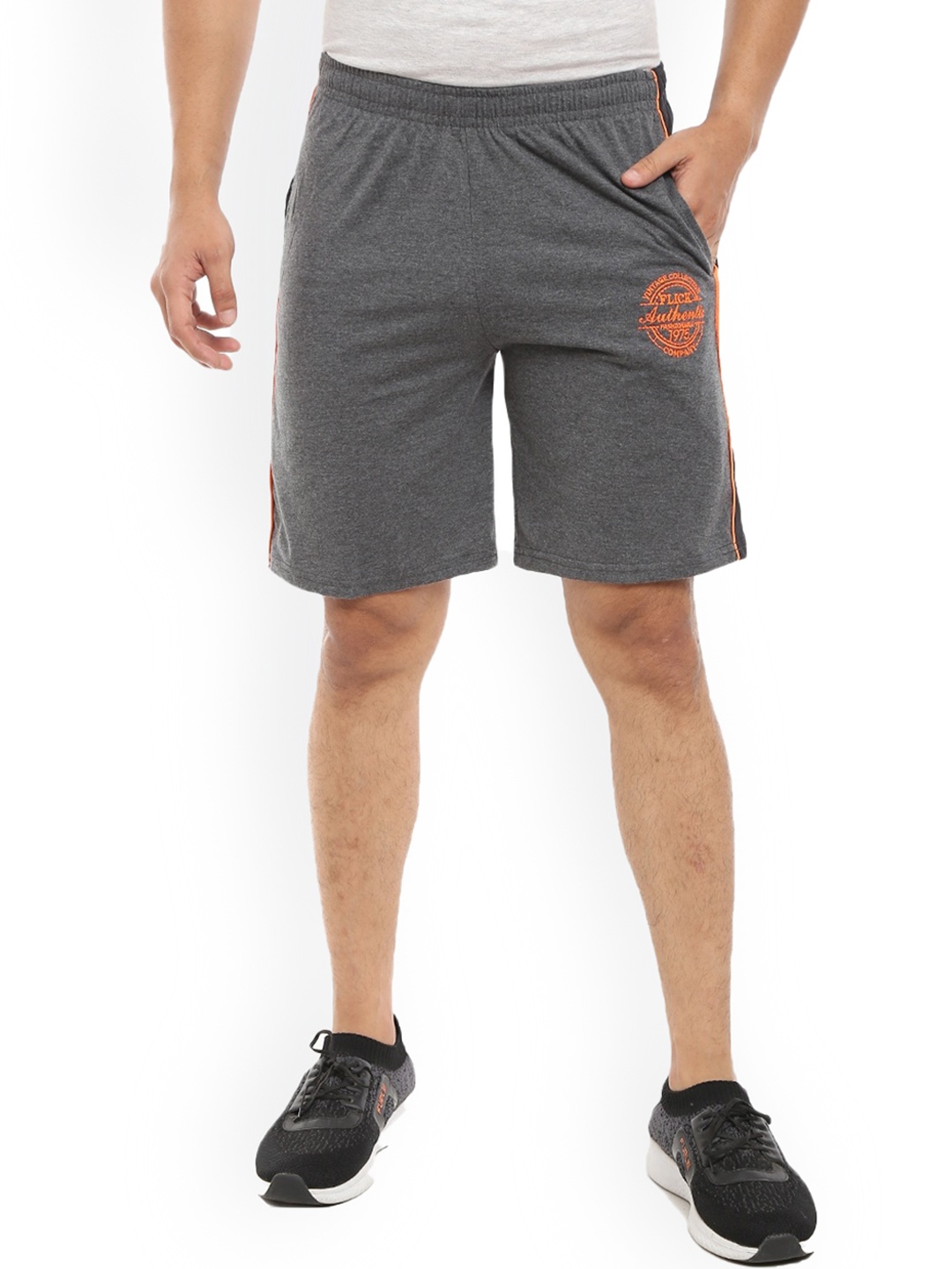 V-Mart Men Cotton Sports Shorts, Grey