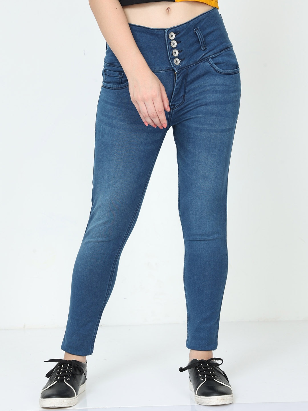 Bottums Women Skinny Fit High-Rise Clean Look Light Fade Stretchable Jeans, Blue
Bottums Women Skinny Fit High-Rise Clean Look Light Fade Stretchable Jeans, Blue