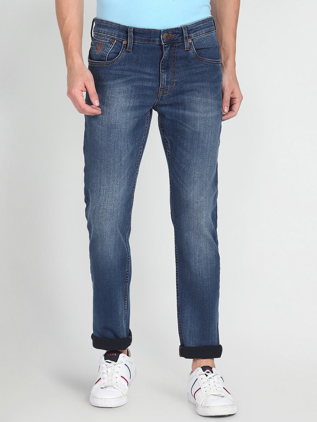 U.S. Polo Assn. Denim Co. Men Mid-Rise Tapered Fit Heavy Fade Stretchable Jeans, Blue
U.S. Polo Assn. Denim Co. Men Mid-Rise Tapered Fit Heavy Fade Stretchable Jeans, Blue
