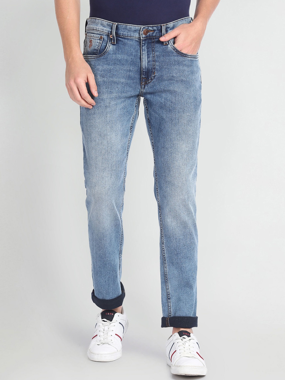 U.S. Polo Assn. Denim Co. Men Tapered Fit Mid Rise Heavy Fade Stretchable Jeans, Blue
U.S. Polo Assn. Denim Co. Men Tapered Fit Mid Rise Heavy Fade Stretchable Jeans, Blue