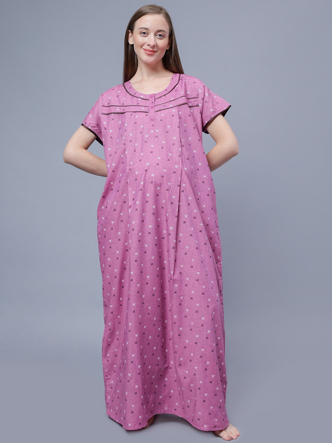 NIGHTSPREE Conversational Printed Maternity Maxi Nightdress, Pink
NIGHTSPREE Conversational Printed Maternity Maxi Nightdress, Pink