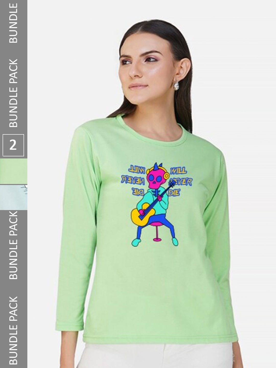 CHOZI Pack Of 2 Graphic Printed Round Neck Long Sleeve Cotton Casual T-Shirt, Lime green
CHOZI Pack Of 2 Graphic Printed Round Neck Long Sleeve Cotton Casual T-Shirt, Lime green
