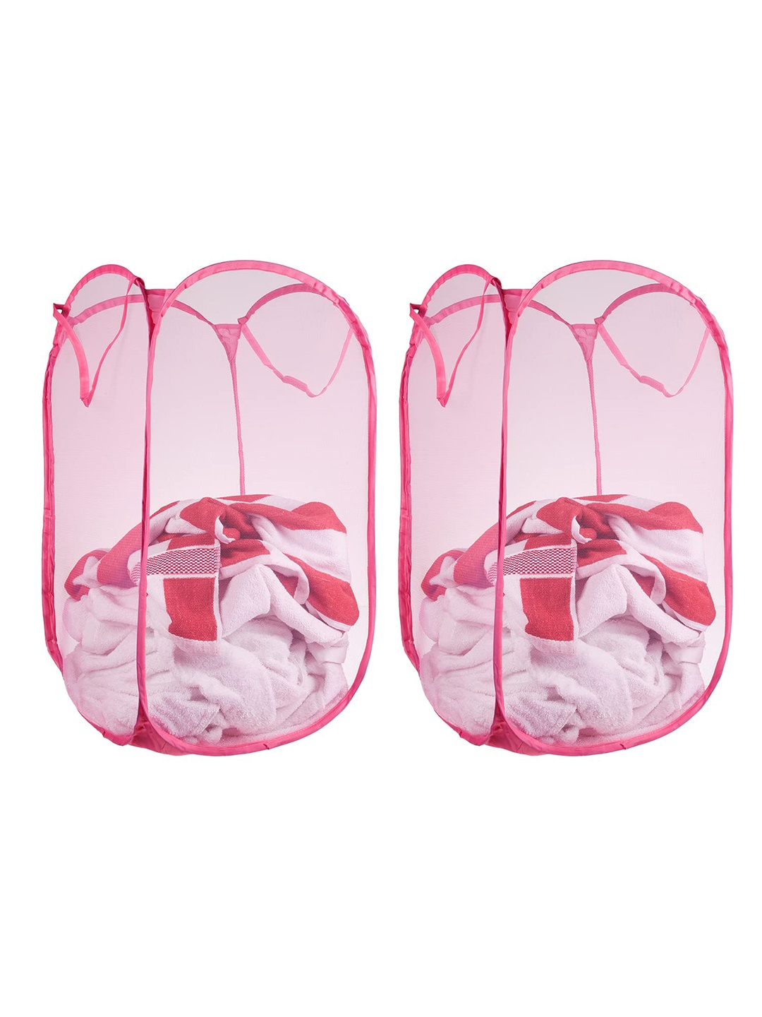 Kuber Industries 3 Pc Blue Nylon Net Lightweight & Foldable Laundry Baskets With Handle, Pink
Kuber Industries 3 Pc Blue Nylon Net Lightweight & Foldable Laundry Baskets With Handle, Pink