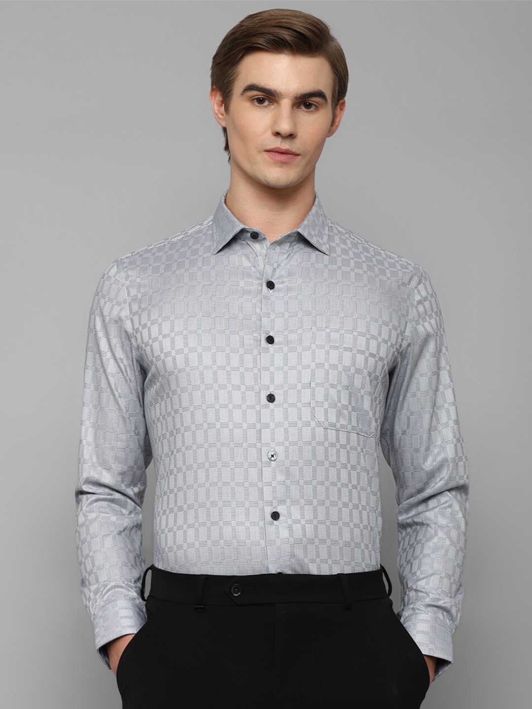 Louis Philippe Permapress Slim Fit Geometric Self Design Wrinkle Free Formal Shirt, Grey
Louis Philippe Permapress Slim Fit Geometric Self Design Wrinkle Free Formal Shirt, Grey