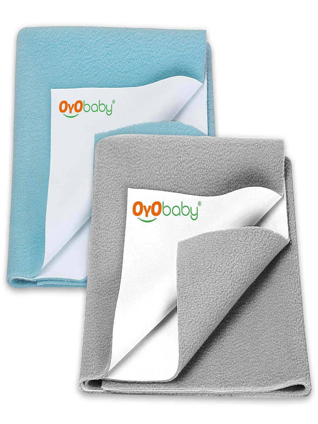 OyO Baby Pack of 2 Grey & Sea Blue Waterproof Dry sheet Polycotton Mattress Protector
OyO Baby Pack of 2 Grey & Sea Blue Waterproof Dry sheet Polycotton Mattress Protector