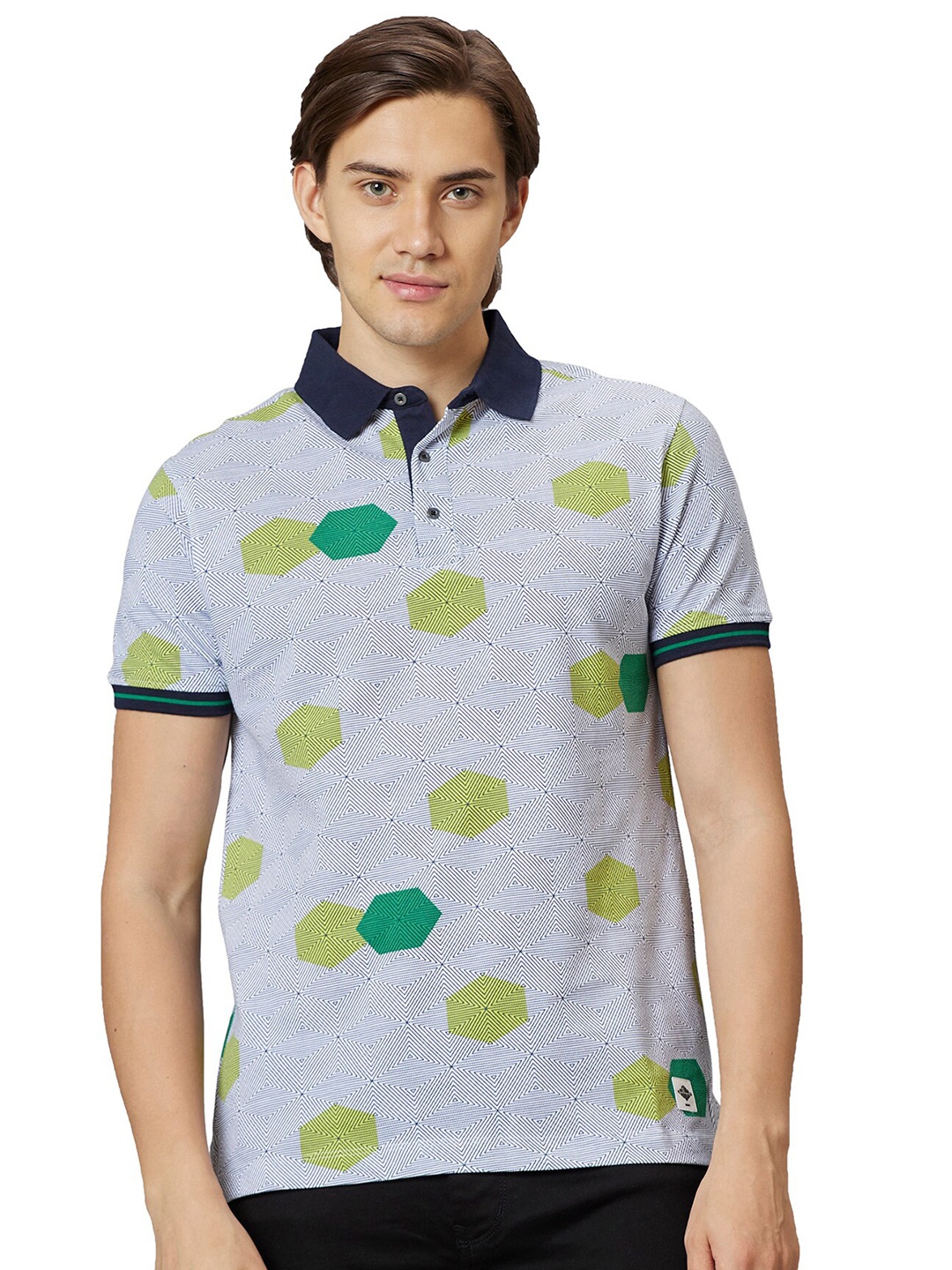 Being Human Geometric Printed Polo Collar Cotton Regular T-shirt, White
Being Human Geometric Printed Polo Collar Cotton Regular T-shirt, White