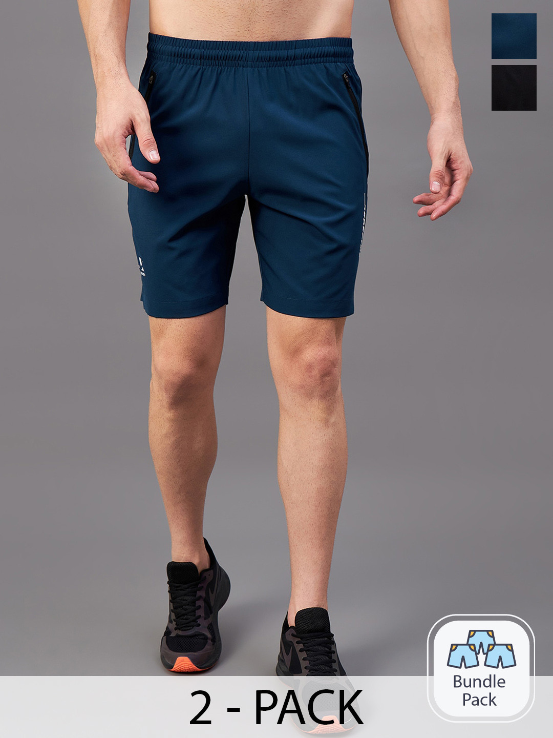 Masch Sports Men Pack Of 2 Rapid-Dry Sports Shorts, Navy blue
Masch Sports Men Pack Of 2 Rapid-Dry Sports Shorts, Navy blue