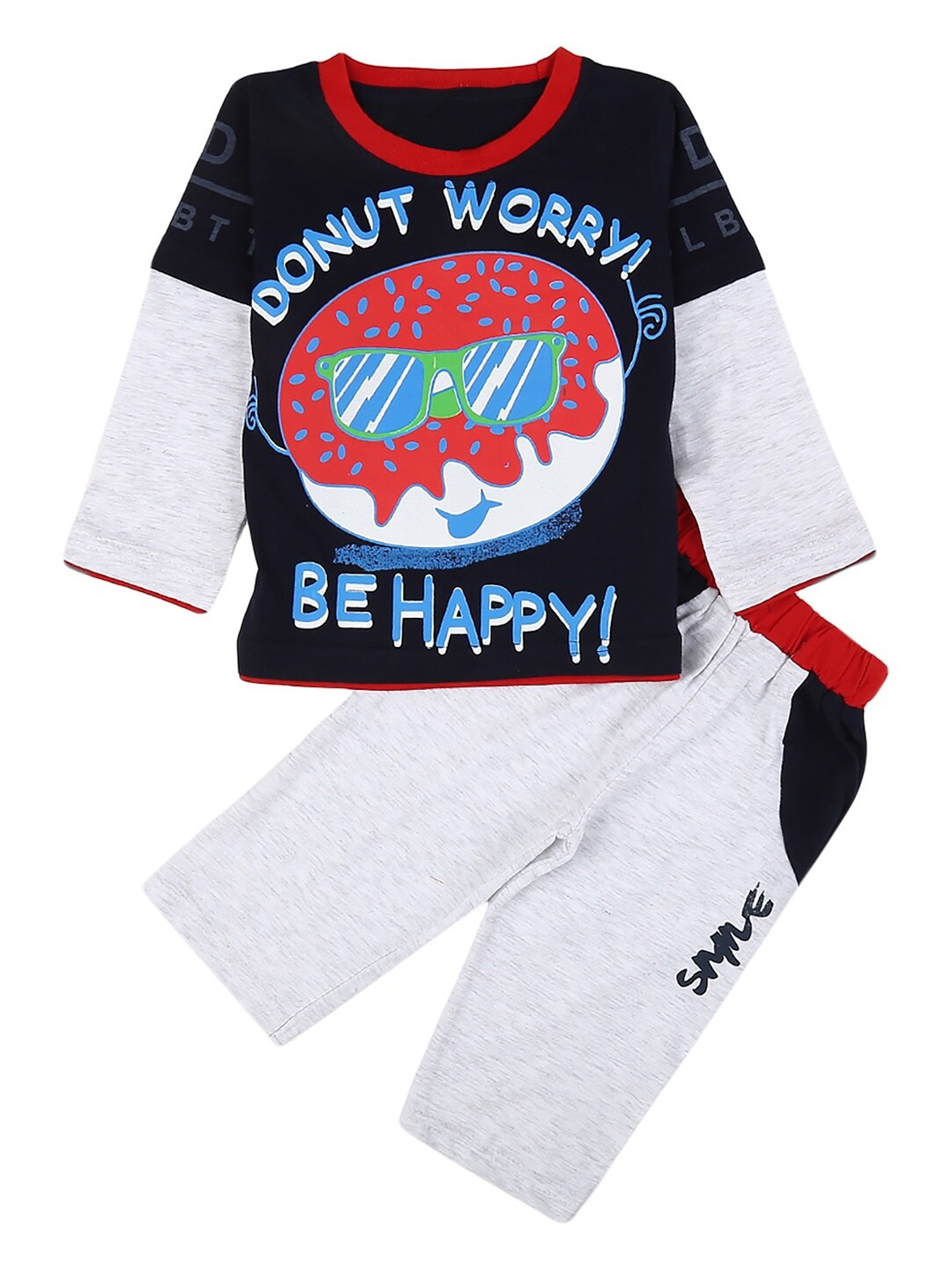 V-Mart Infant Boys Typography Printed Pure Cotton Printed T-shirt with Trousers, Navy blue
V-Mart Infant Boys Typography Printed Pure Cotton Printed T-shirt with Trousers, Navy blue