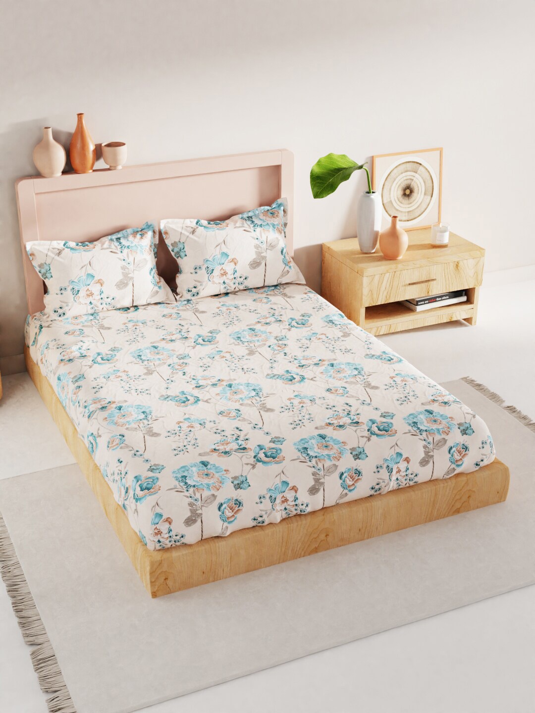 BIANCA Geo Tokyo Off White Floral 210 TC Microfiber King Bedsheet with 2 Pillow Covers
BIANCA Geo Tokyo Off White Floral 210 TC Microfiber King Bedsheet with 2 Pillow Covers