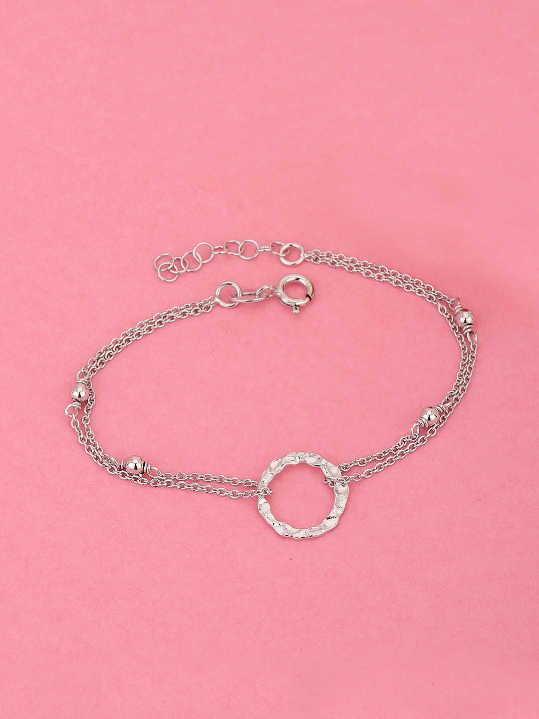 Carlton London 925 Sterling Silver Chain with Rhodium Plated Adjustable Charm Bracelet
Carlton London 925 Sterling Silver Chain with Rhodium Plated Adjustable Charm Bracelet