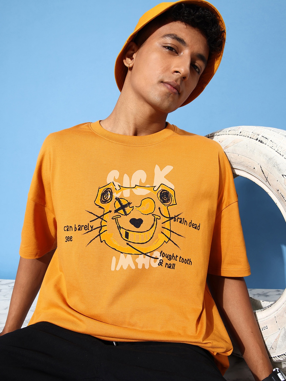 Stormborn Men Graphic Printed Drop-Shoulder Sleeves Oversized Pure Cotton T-shirt, Yellow
Stormborn Men Graphic Printed Drop-Shoulder Sleeves Oversized Pure Cotton T-shirt, Yellow