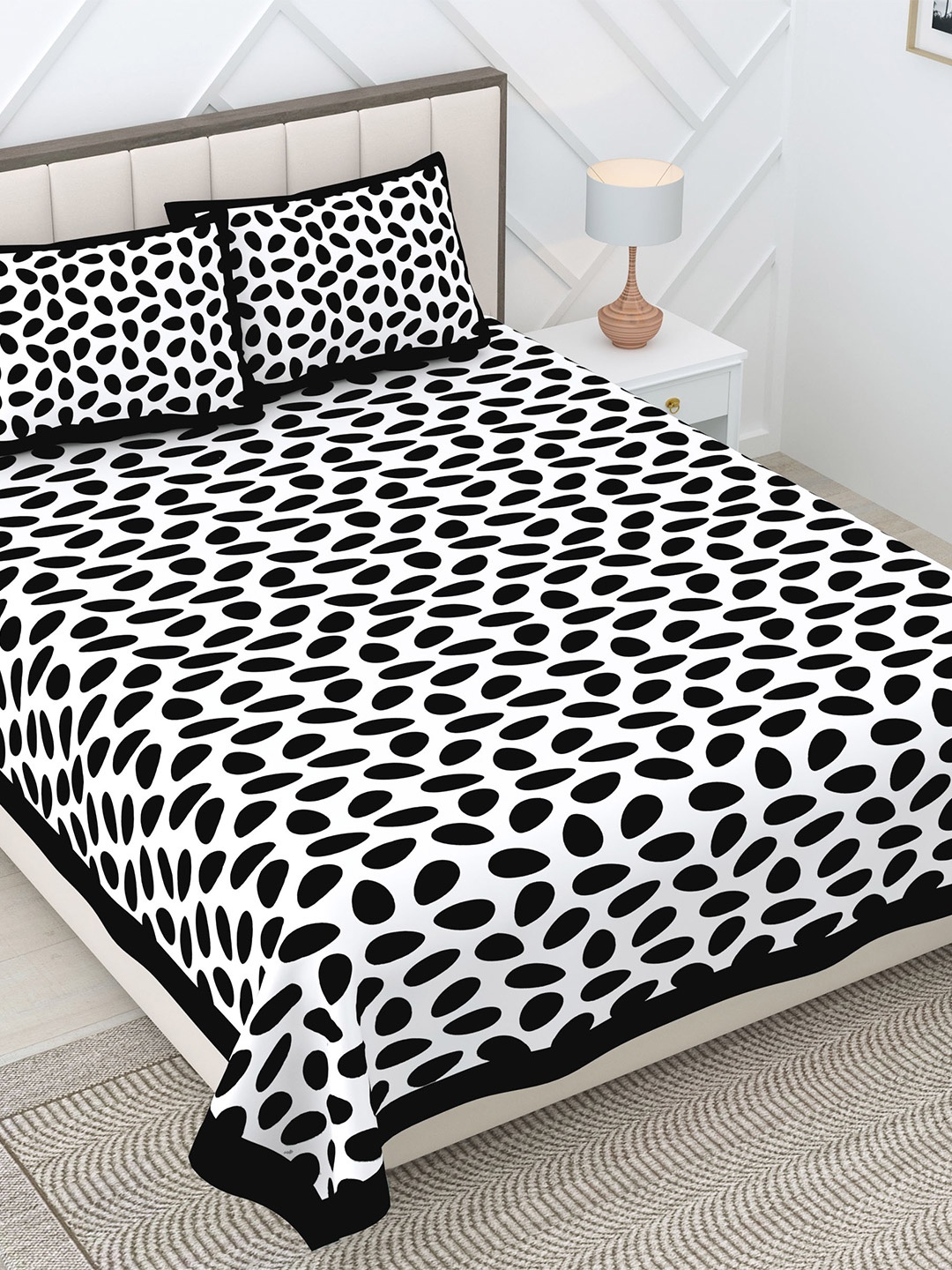 Rajasthanikart Black & White Ethnic Motifs Cotton 110 TC Queen Bedsheet & 2 Pillow Covers
Rajasthanikart Black & White Ethnic Motifs Cotton 110 TC Queen Bedsheet & 2 Pillow Covers