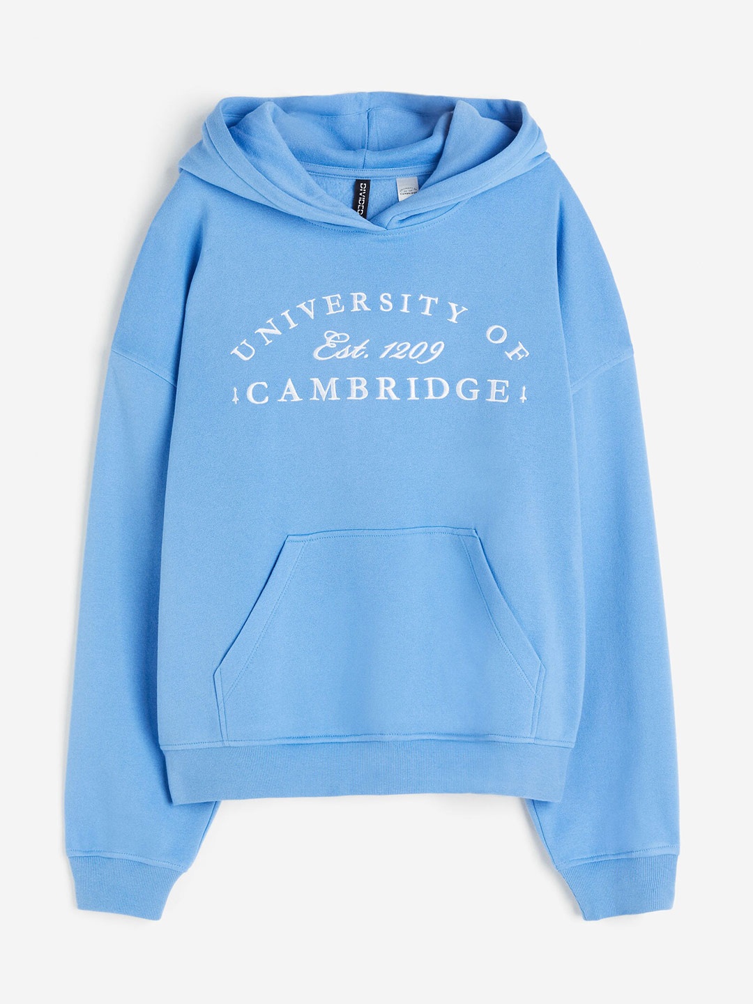 H&M Oversized Motif Detail Hoodie, Blue