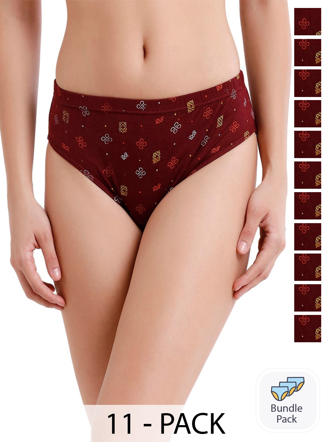 Rupa Jon Pack Of 11 Assorted Cotton Hipster Briefs