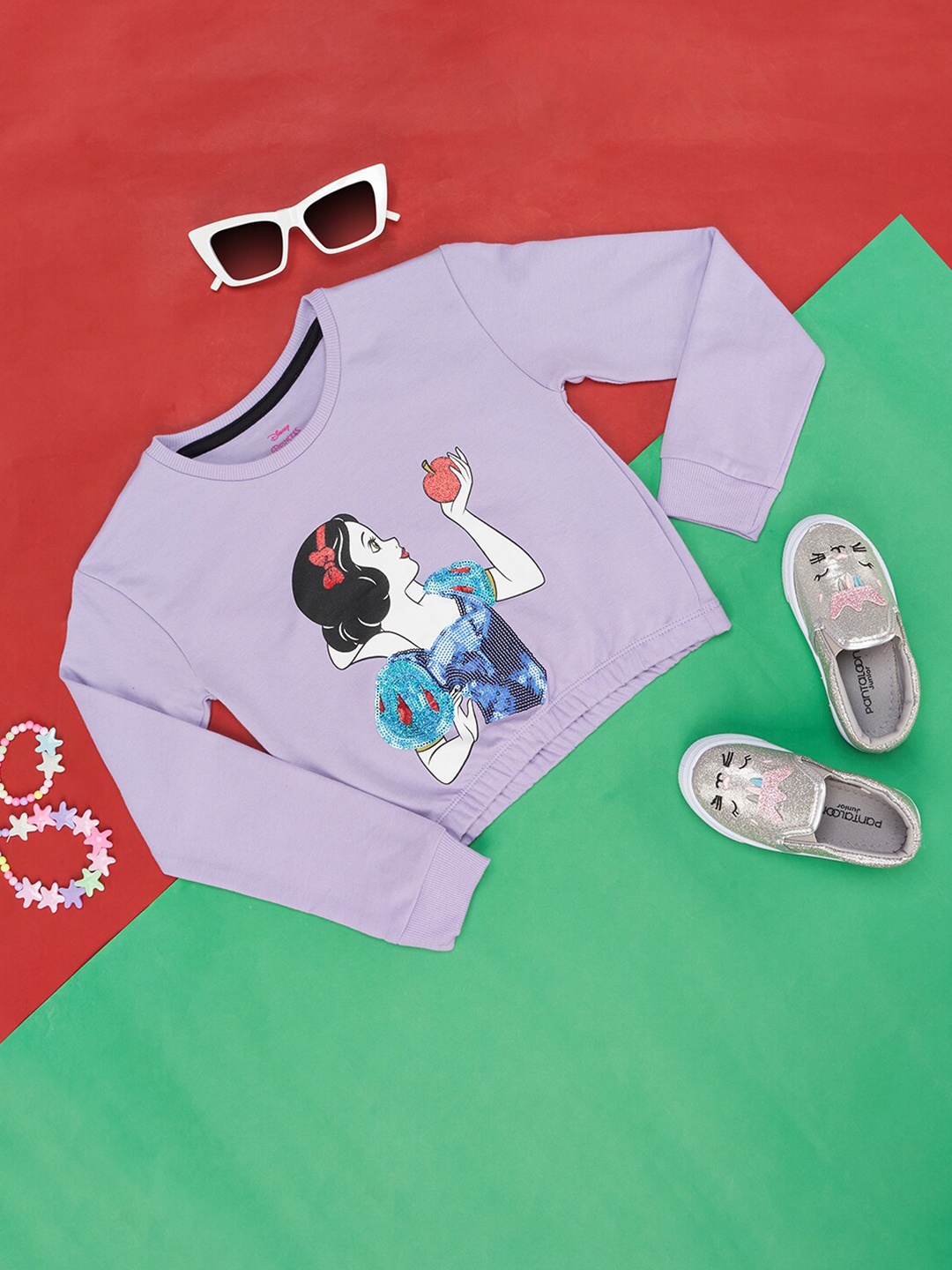 Pantaloons Junior Girls Disney Princess Printed Round Neck Cotton T-shirt With Embellished, Lavender
Pantaloons Junior Girls Disney Princess Printed Round Neck Cotton T-shirt With Embellished, Lavender