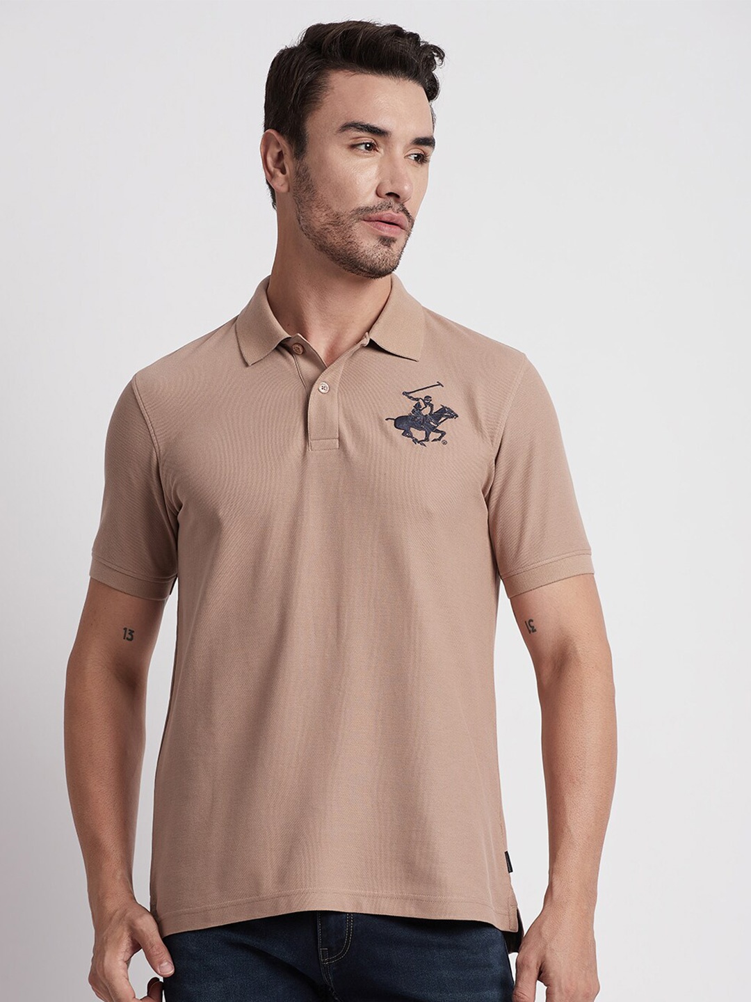 Beverly Hills Polo Club Polo Collar Embroidered Regular Fit Pure Cotton Casual T-shirt, Brown
Beverly Hills Polo Club Polo Collar Embroidered Regular Fit Pure Cotton Casual T-shirt, Brown