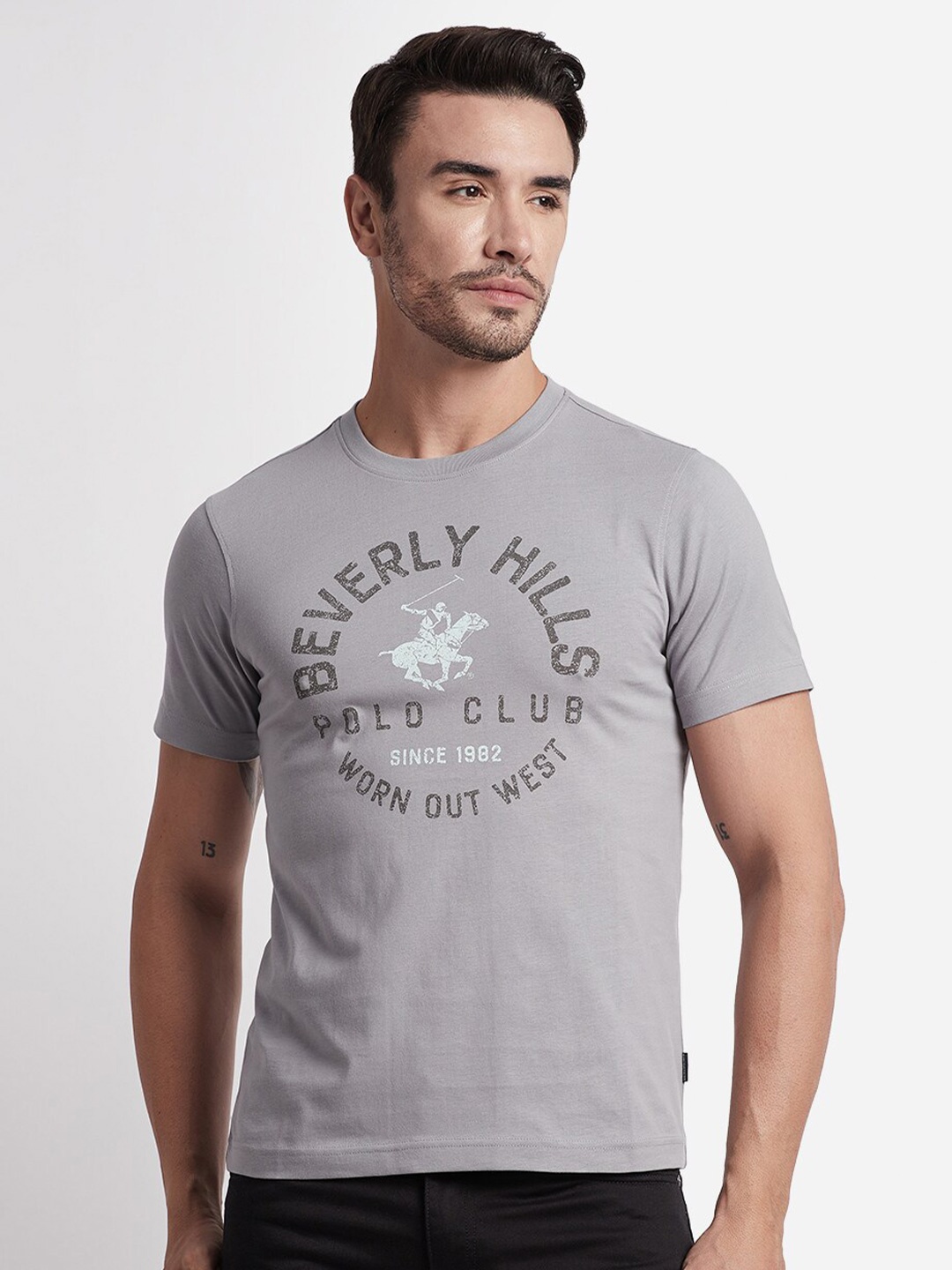 Beverly Hills Polo Club Typography Printed Regular Fit Pure Cotton Casual T-shirt, Grey
Beverly Hills Polo Club Typography Printed Regular Fit Pure Cotton Casual T-shirt, Grey