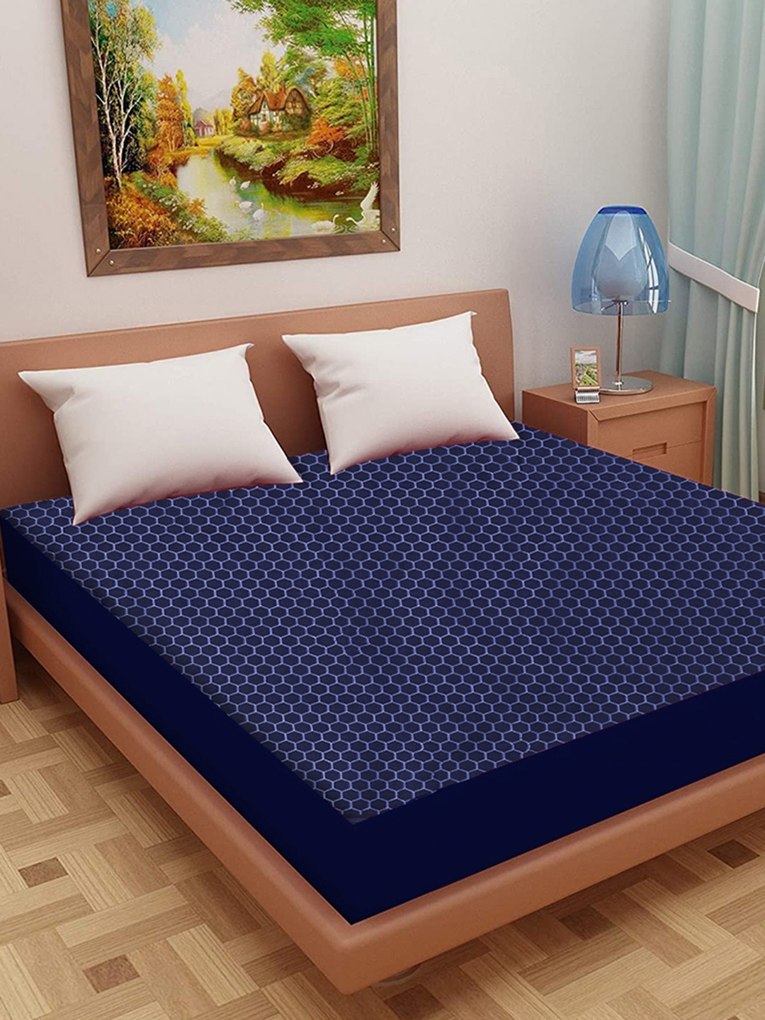 Adbeni Blue Self Design 200 GSM Jacquard Cotton Smooth Waterproof Mattress Protector, Navy blue
Adbeni Blue Self Design 200 GSM Jacquard Cotton Smooth Waterproof Mattress Protector, Navy blue