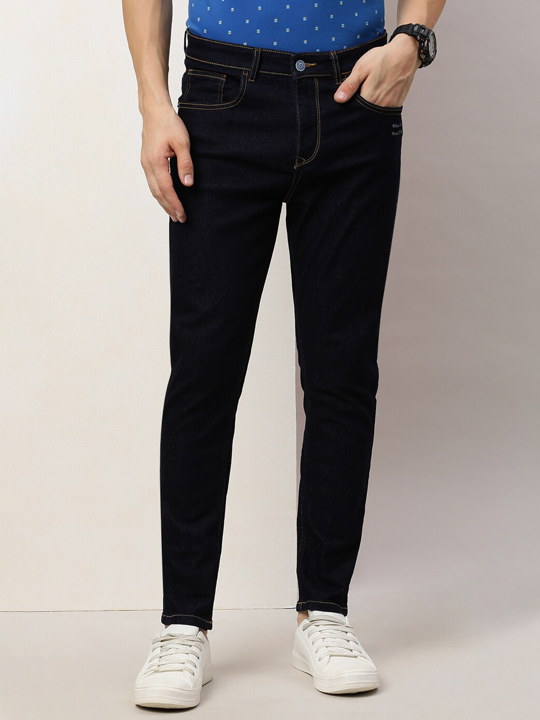 Old Grey Men Skinny Fit Mid-Rise Stretchable Cotton Denim Jeans, Blue
Old Grey Men Skinny Fit Mid-Rise Stretchable Cotton Denim Jeans, Blue