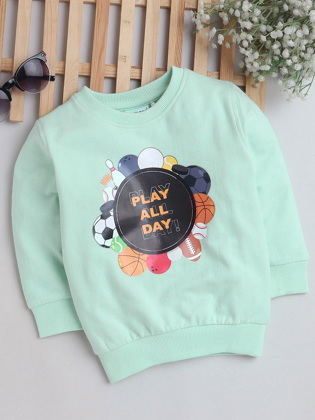 BUMZEE Infants Boys Graphic Printed Ribbed Cotton Pullover Sweatshirt, Green
BUMZEE Infants Boys Graphic Printed Ribbed Cotton Pullover Sweatshirt, Green