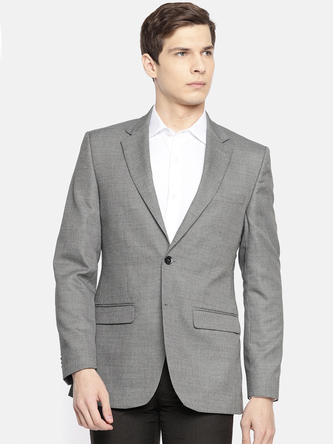 Park Avenue Men Black & White Self-Design Slim Fit Single-Breasted Smart Casual Blazer
Park Avenue Men Black & White Self-Design Slim Fit Single-Breasted Smart Casual Blazer
