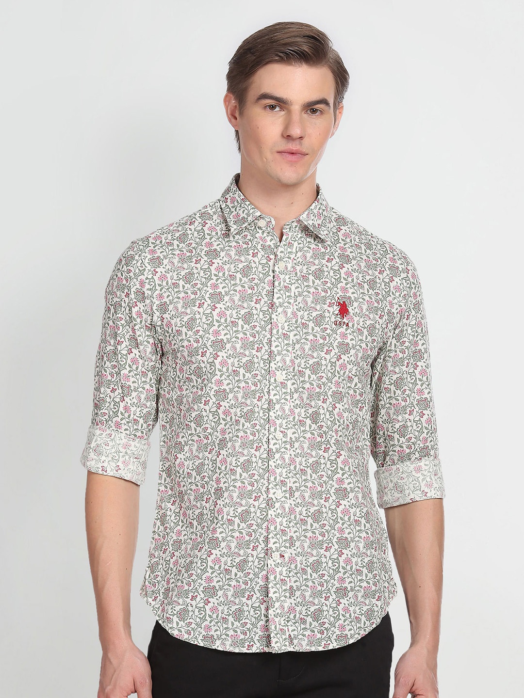 U.S. Polo Assn. Denim Co. Floral Printed Slim Fit Comfort Cotton Casual Shirt, White
U.S. Polo Assn. Denim Co. Floral Printed Slim Fit Comfort Cotton Casual Shirt, White
