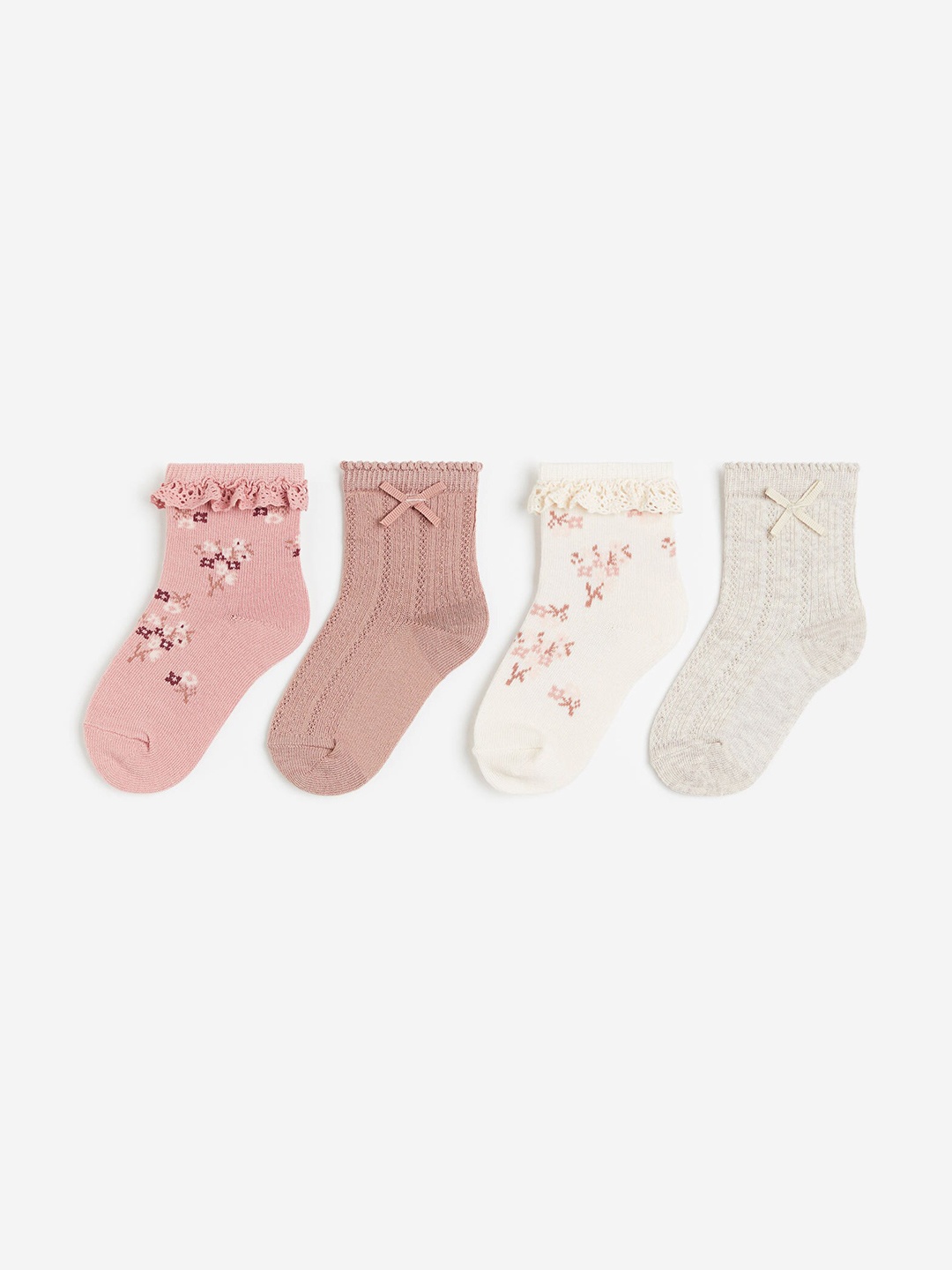 H&M Boys 4-Pack Socks, White