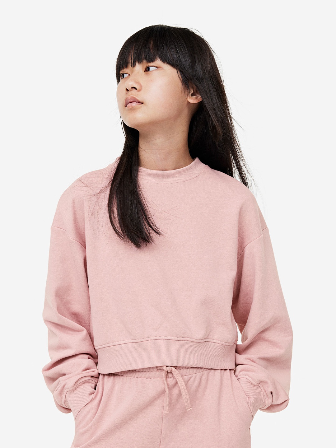 H&M Girls Full-Sleeve Sweatshirts, Pink