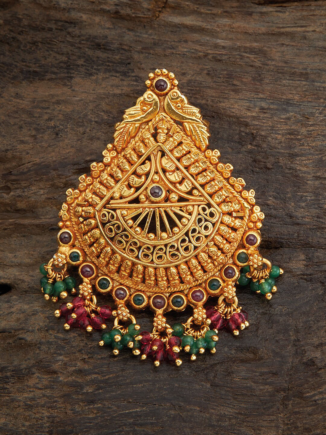 Kushal's Fashion Jewellery 92.5 Pure Silver Gold-Plated Stone-Studded Temple Pendant
Kushal's Fashion Jewellery 92.5 Pure Silver Gold-Plated Stone-Studded Temple Pendant